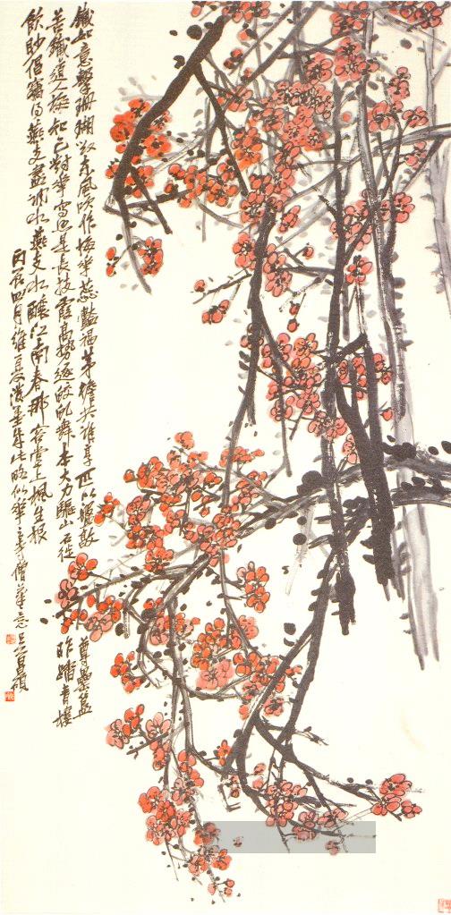 Wu cangshuo Pflaume Kunst Chinesische Ölgemälde